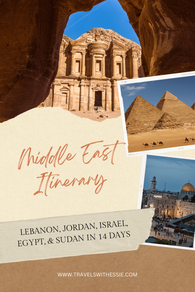 Middle East Itinerary Pinterest