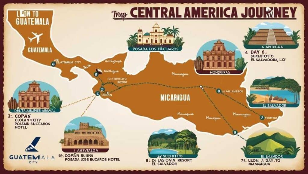 Solo Travel Central America Map